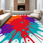 Vibrant Splatter Paint Burst Rug